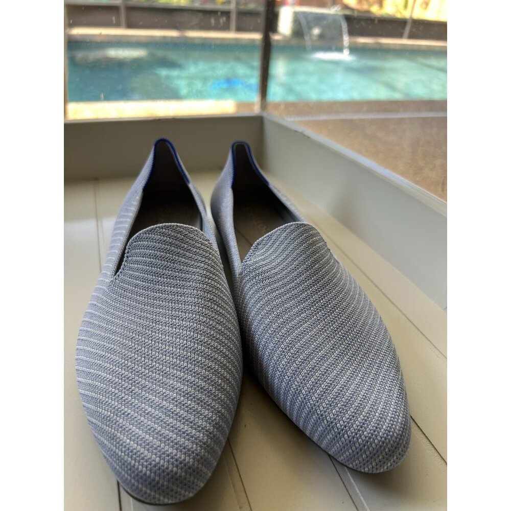 Rothy's Slip On Loafer Walking Shoes Light Periwinkle Blue Size 9 - Picture 6 of 11